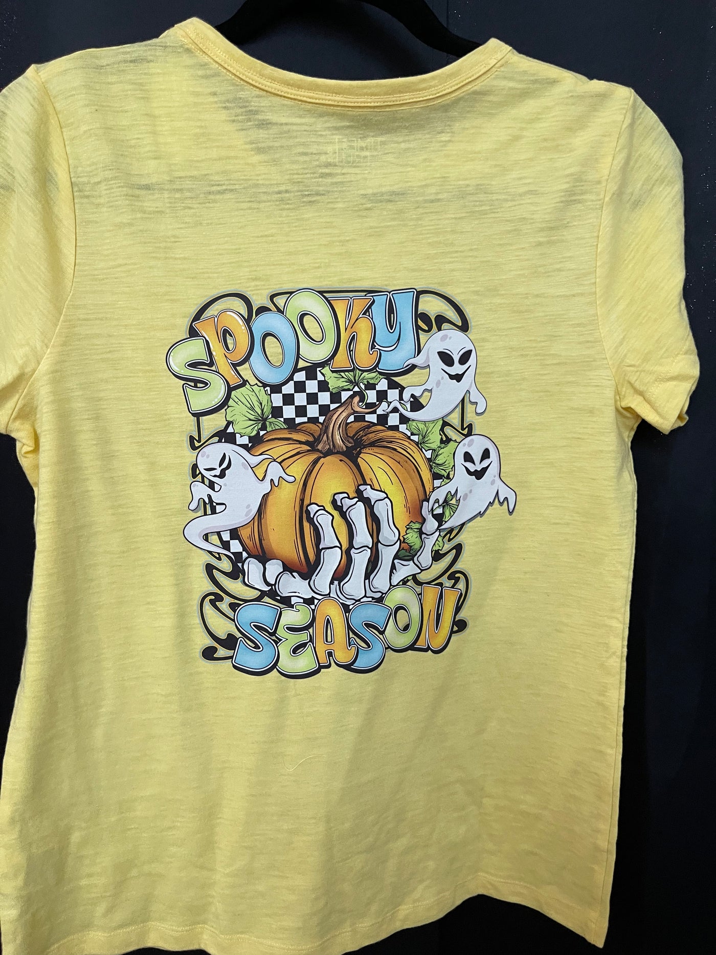 Decorated T-Shirt Ladies Cut Small Spooky