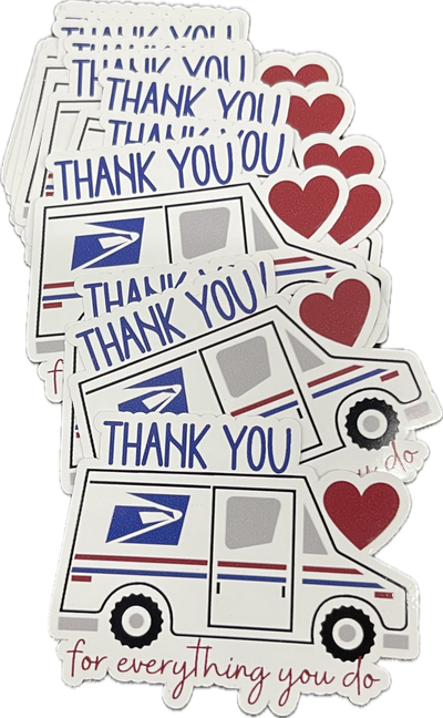 Custom Thank You Delivery Stickers (USPS) Pack of 12