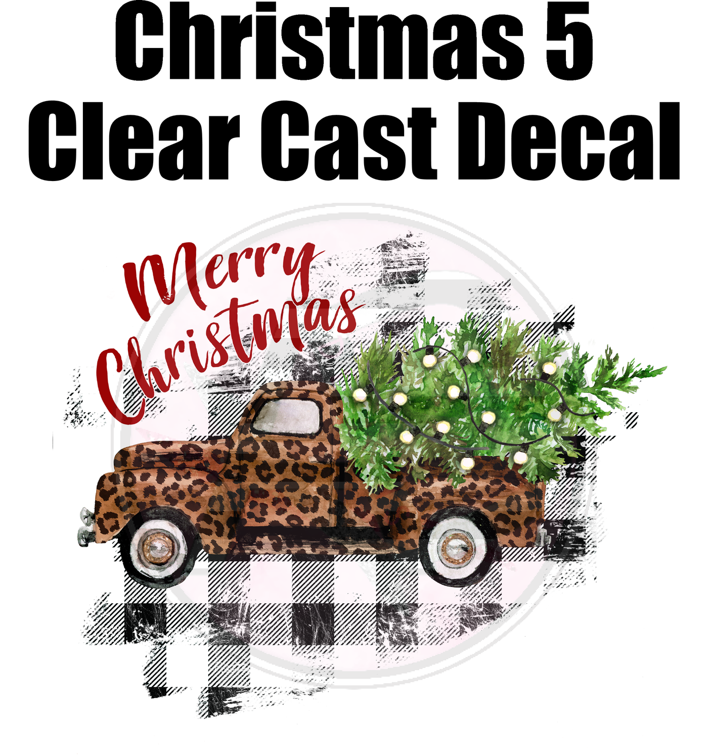 Christmas 5 - Clear Cast Decal