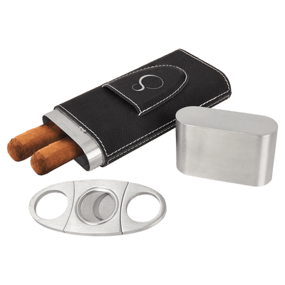 Cigar Case with Cutter - Custom Laser Engraving