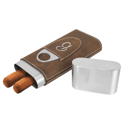 Cigar Case with Cutter - Custom Laser Engraving