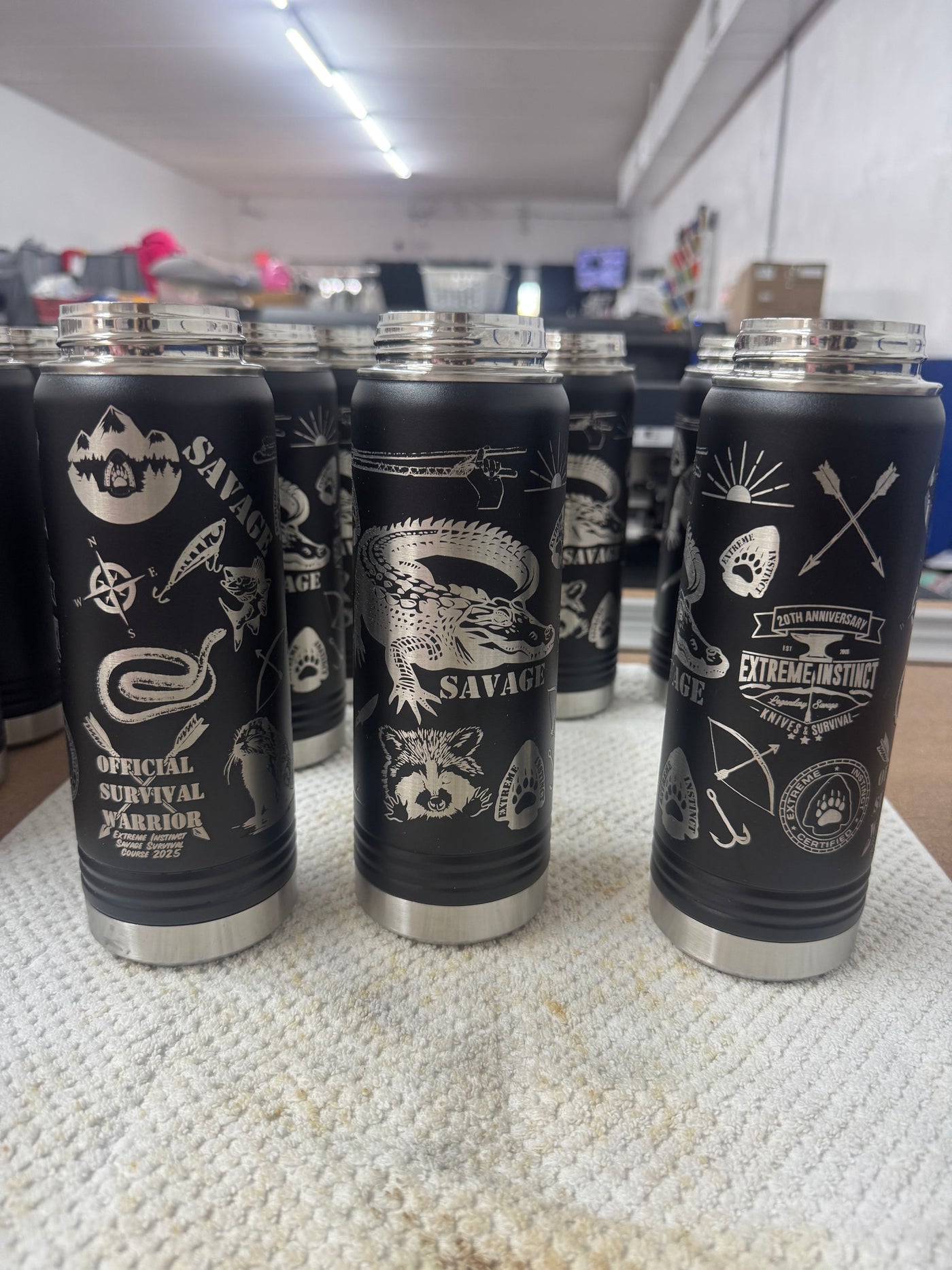 20oz Laser Engraved Custom Water Bottle