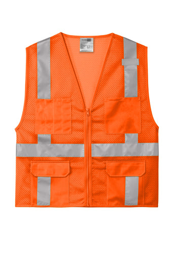 CUSTOM VEST - CSV104  CornerStone® ANSI 107 Class 2 Mesh Six-Pocket Zippered Vest