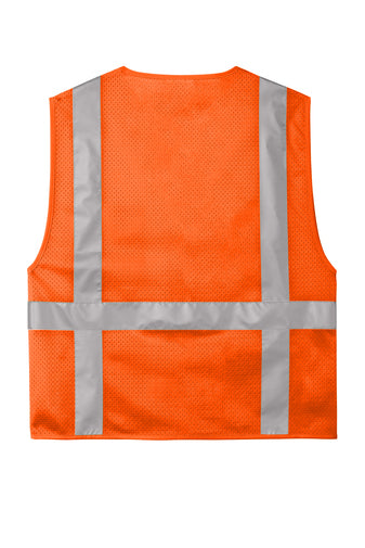 CUSTOM VEST - CSV104  CornerStone® ANSI 107 Class 2 Mesh Six-Pocket Zippered Vest