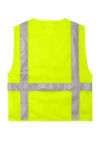 CUSTOM VEST - CSV104  CornerStone® ANSI 107 Class 2 Mesh Six-Pocket Zippered Vest