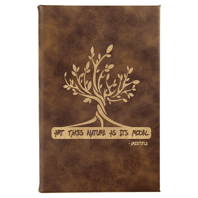 Sketch Book with Unlined Notepad - 5.25” x 8.25” - Custom Laser Engraving