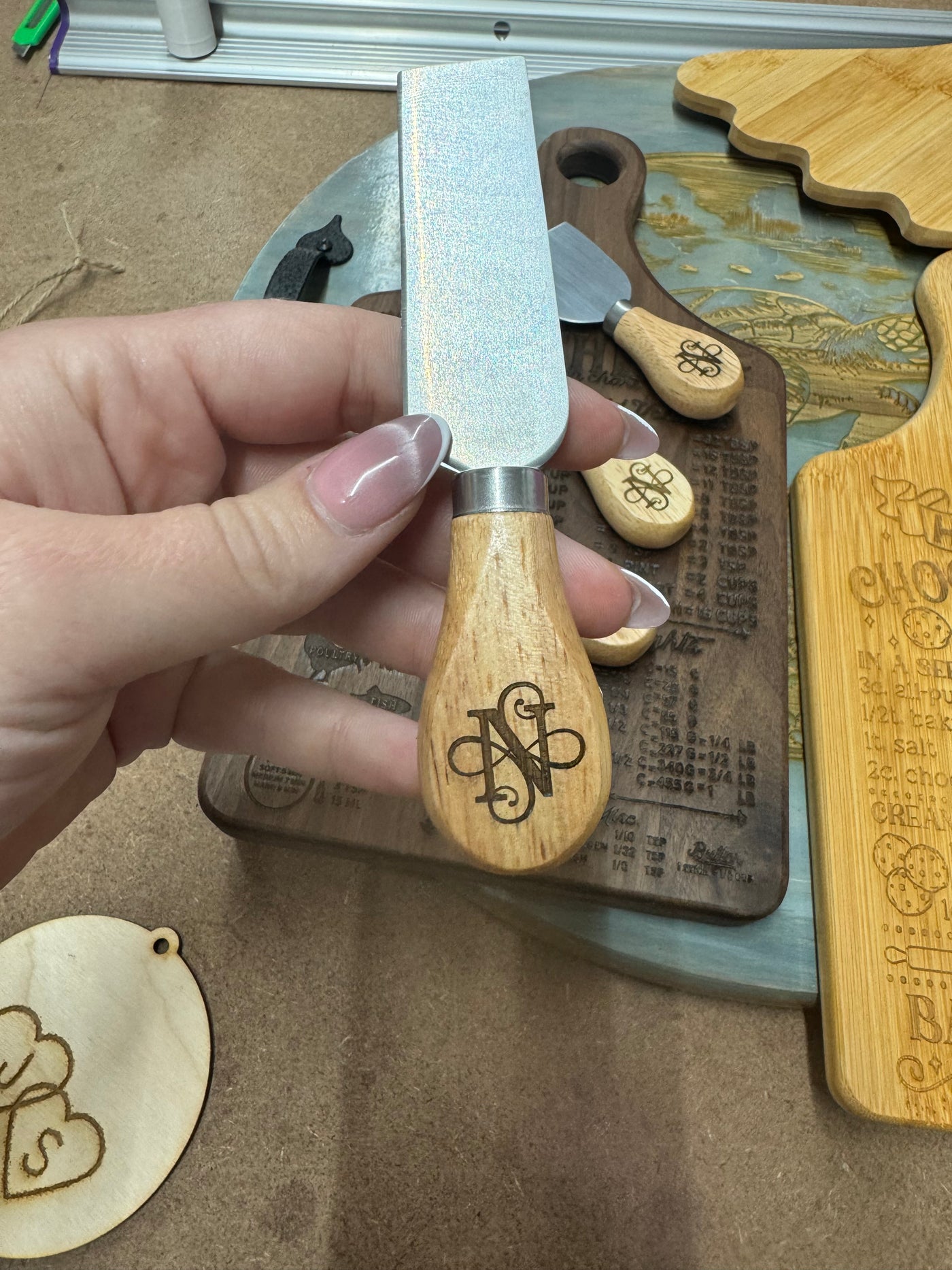 Cheese Knife Set | Custom Engraved | Charcuterie Board Accoutrements