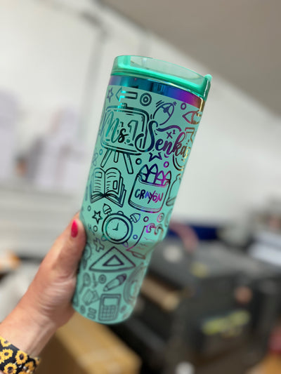 Teacher Tumbler 40oz - Custom Laser Engraved