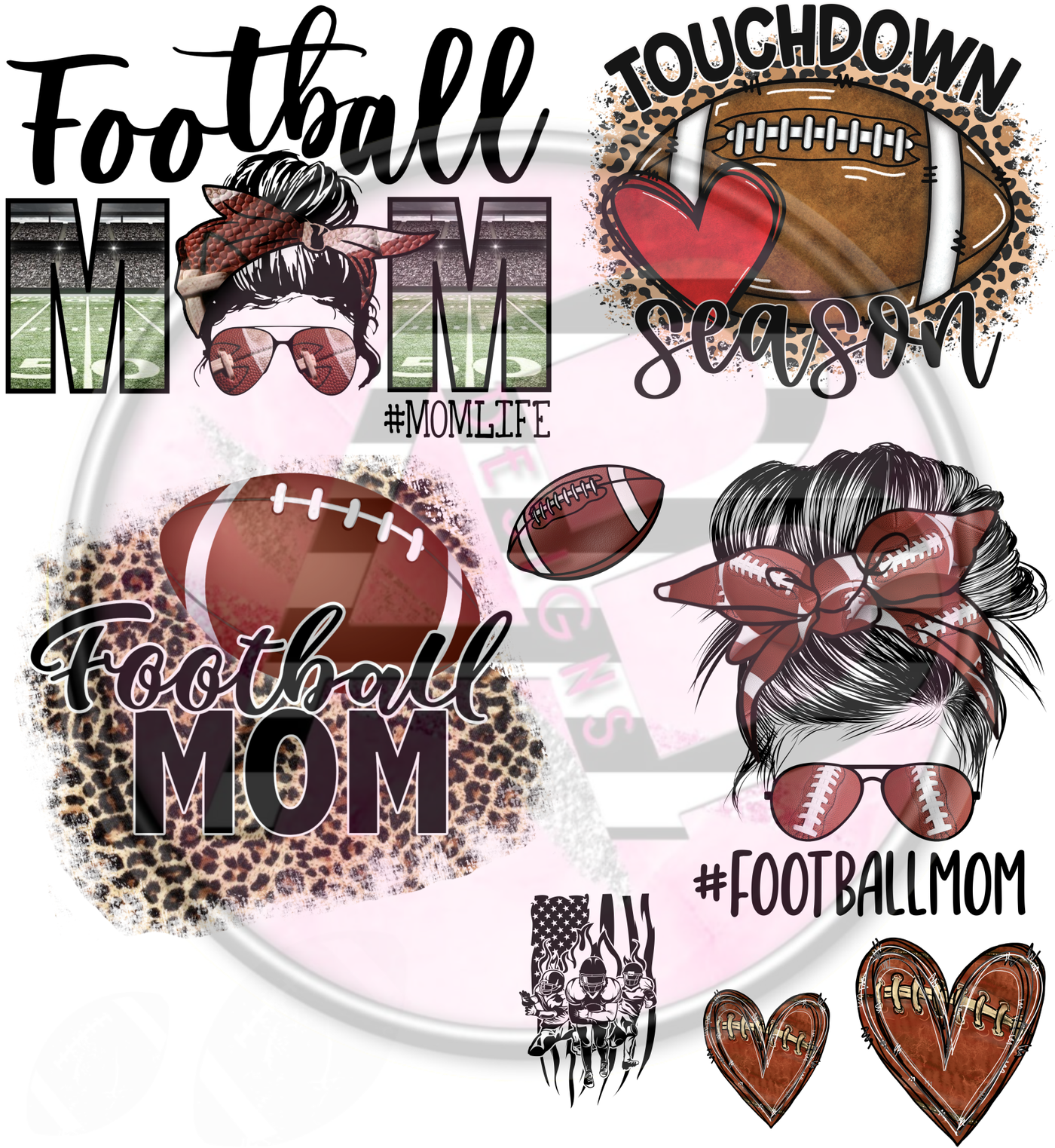 CUSTOM Football mom ball *DTF* Transfer –