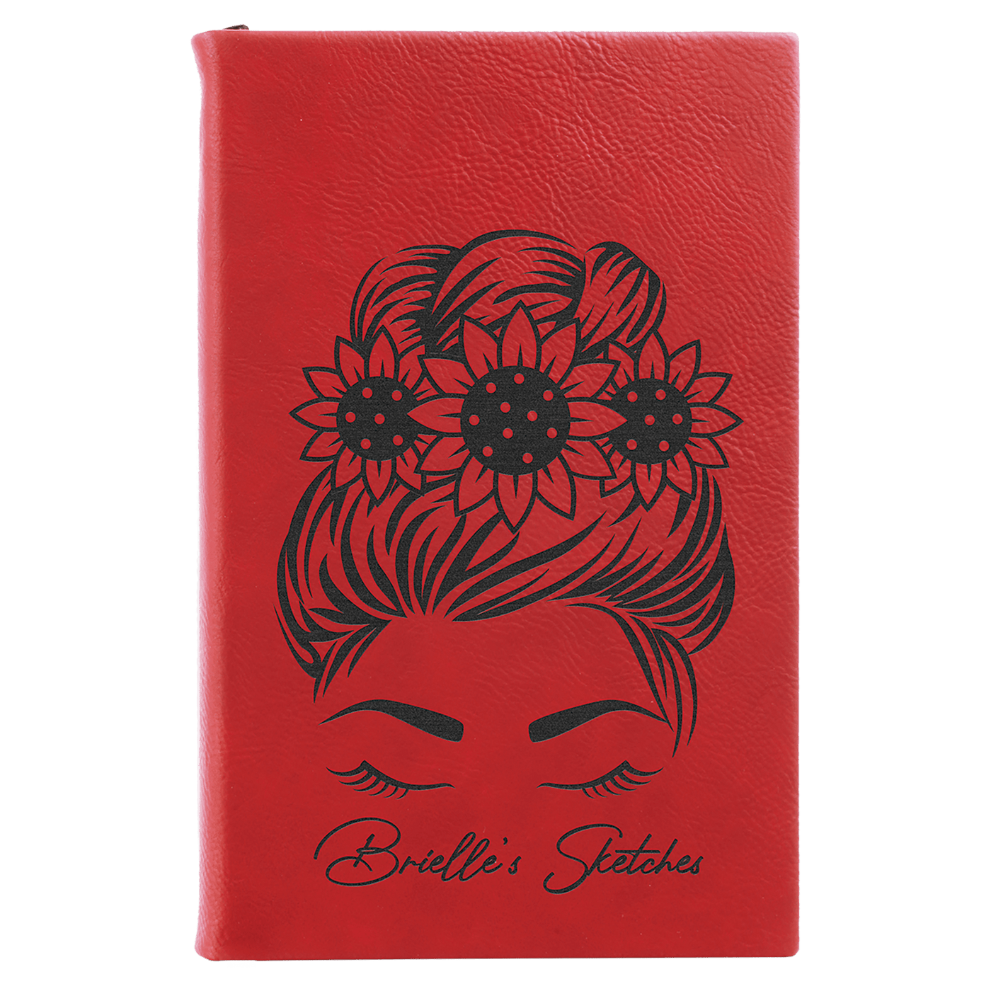 Sketch Book with Unlined Notepad - 5.25” x 8.25” - Custom Laser Engraving