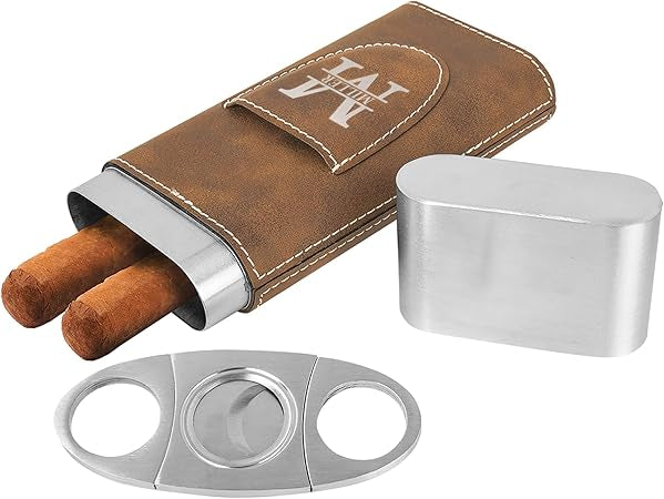 Cigar Case with Cutter - Custom Laser Engraving