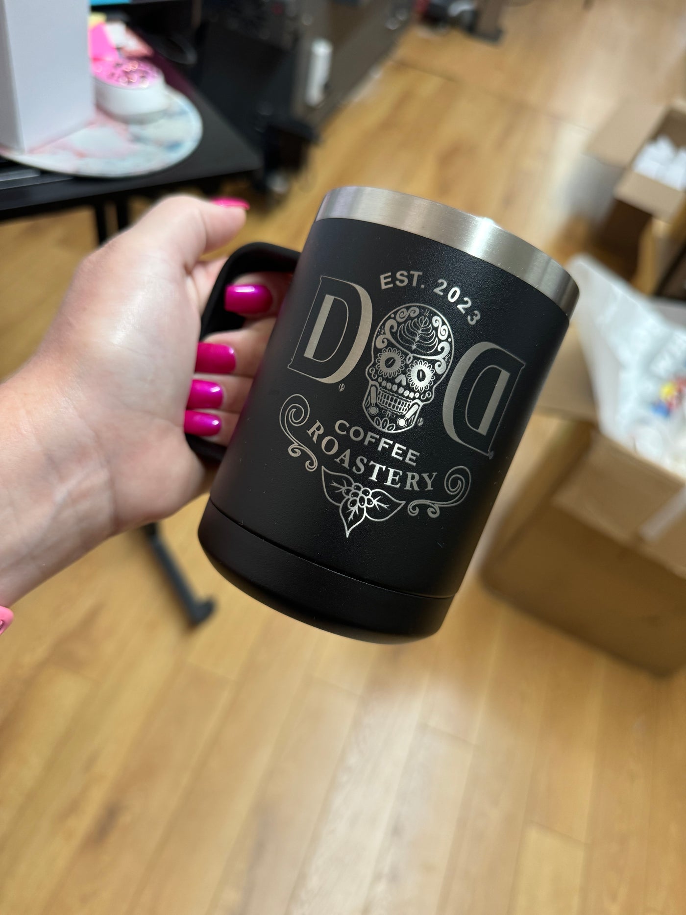 15oz Laser Engraved Custom Travel Mug