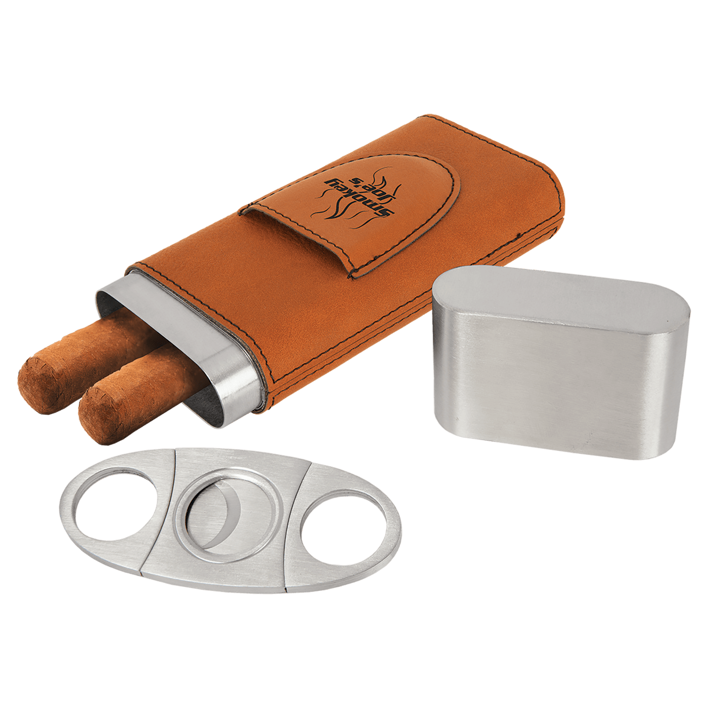 Cigar Case with Cutter - Custom Laser Engraving