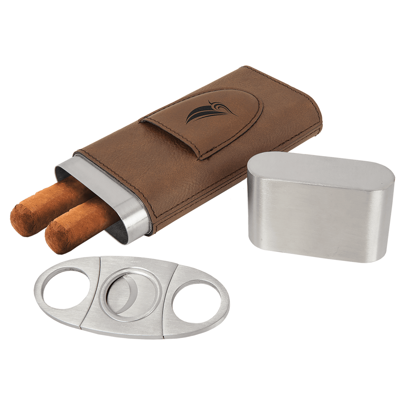 Cigar Case with Cutter - Custom Laser Engraving