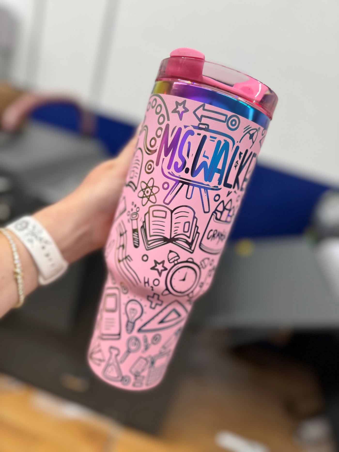 Teacher Tumbler 40oz - Custom Laser Engraved