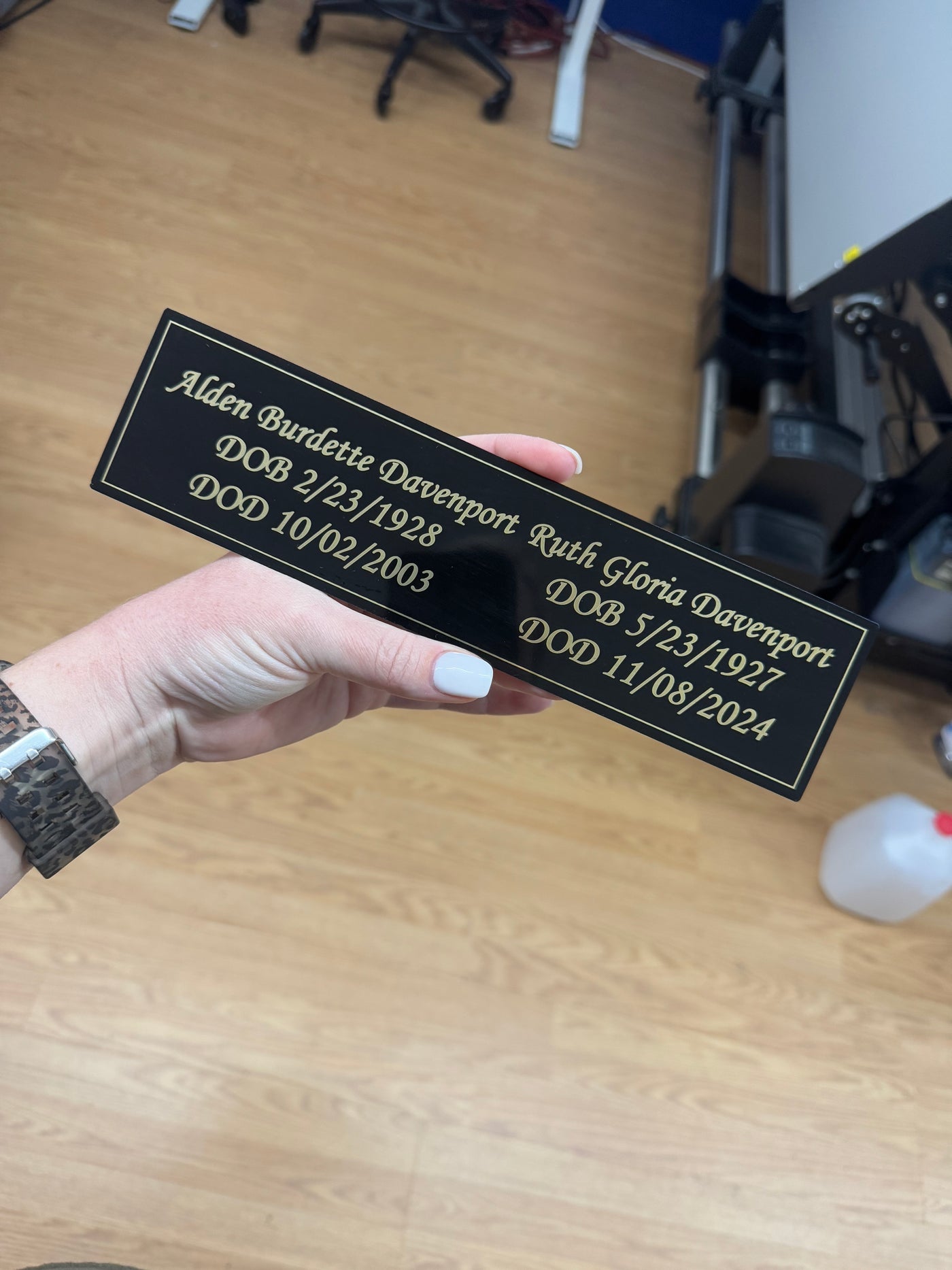 Black & Gold Plaque | Custom Engraved Recognition Plaque