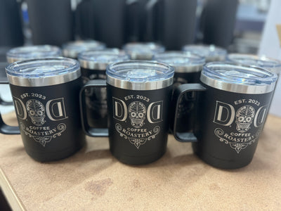 15oz Laser Engraved Custom Travel Mug
