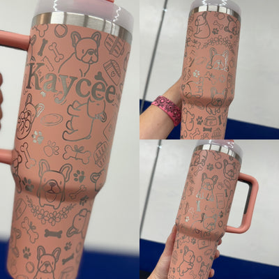 Frenchie 40oz - Custom Laser Engraved