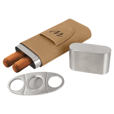 Cigar Case with Cutter - Custom Laser Engraving