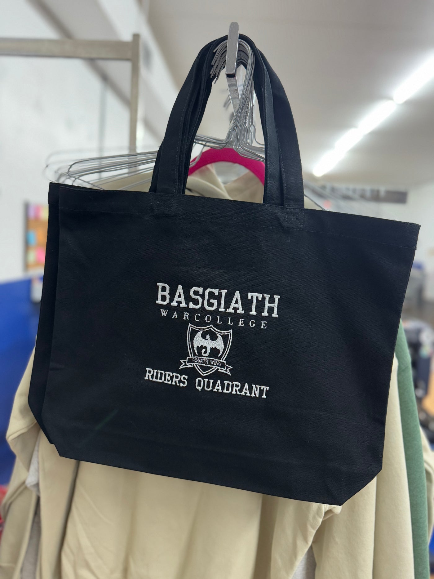 Basgiath Shield | 4th Wing | Dragon Bag | Custom Embroidered Tote