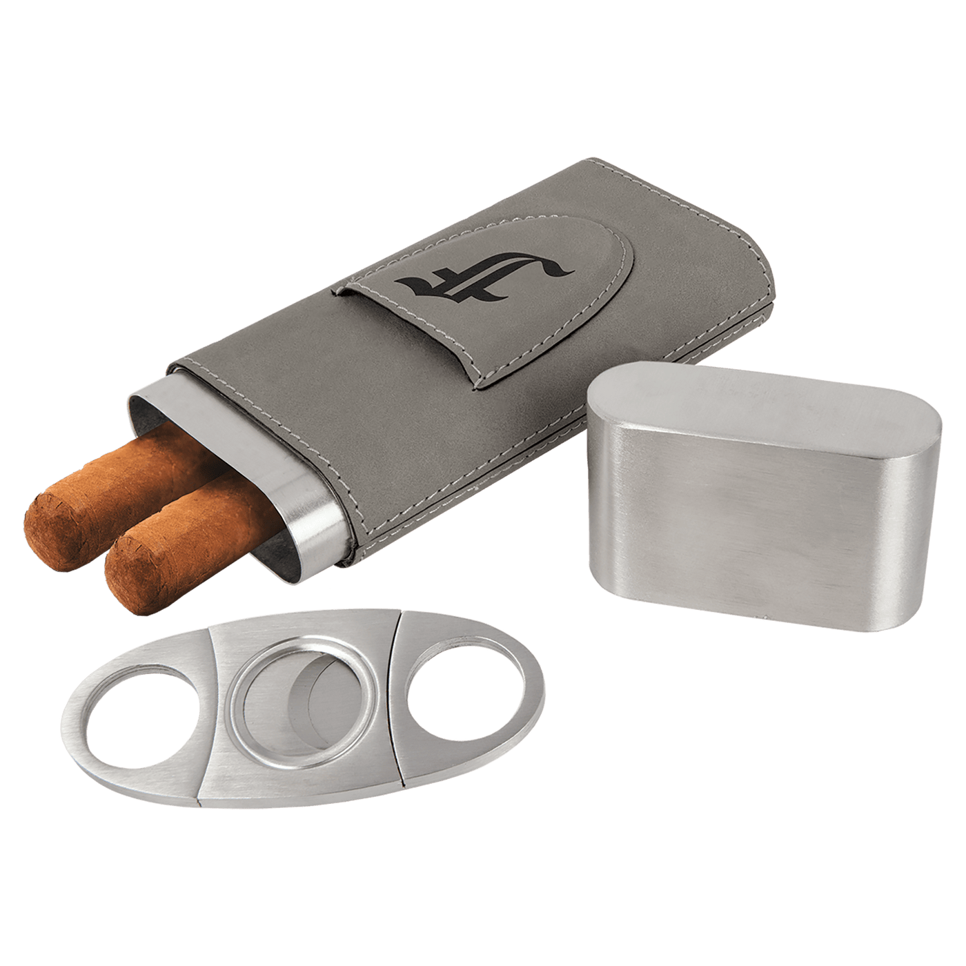 Cigar Case with Cutter - Custom Laser Engraving