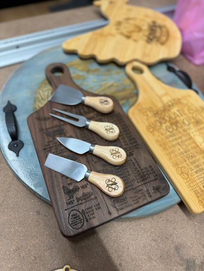 Cheese Knife Set | Custom Engraved | Charcuterie Board Accoutrements