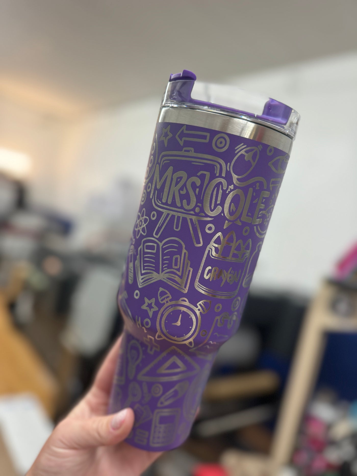 Teacher Tumbler 40oz - Custom Laser Engraved