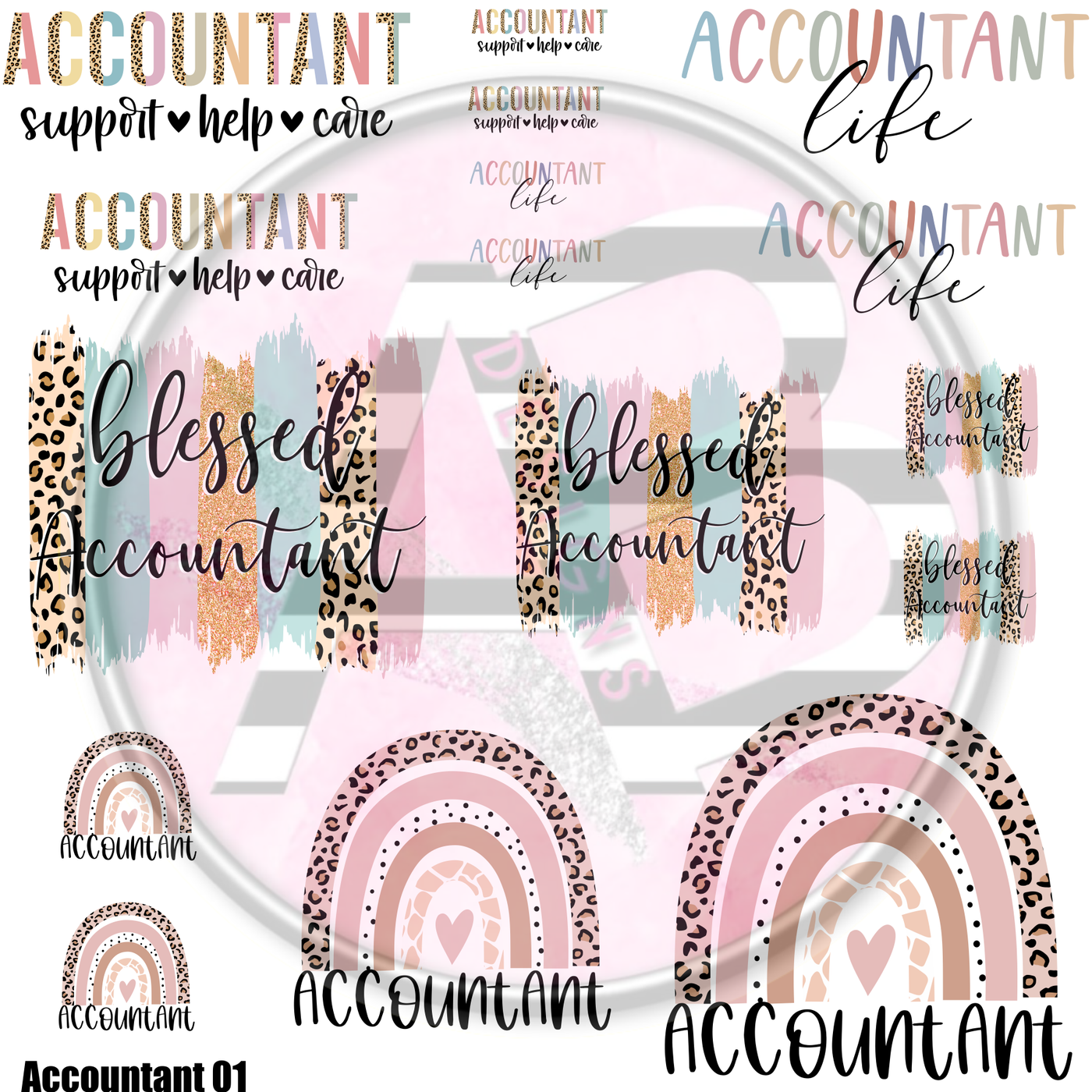 Accountant 01 12 x 12 Clear Cast Full Sheet