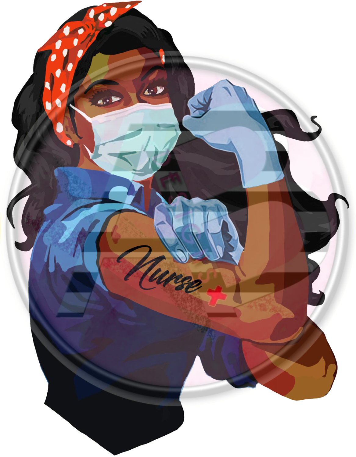 African American Nurse 01 - DTF Heat Transfer