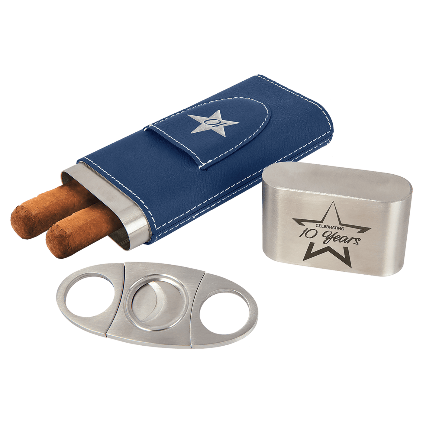 Cigar Case with Cutter - Custom Laser Engraving