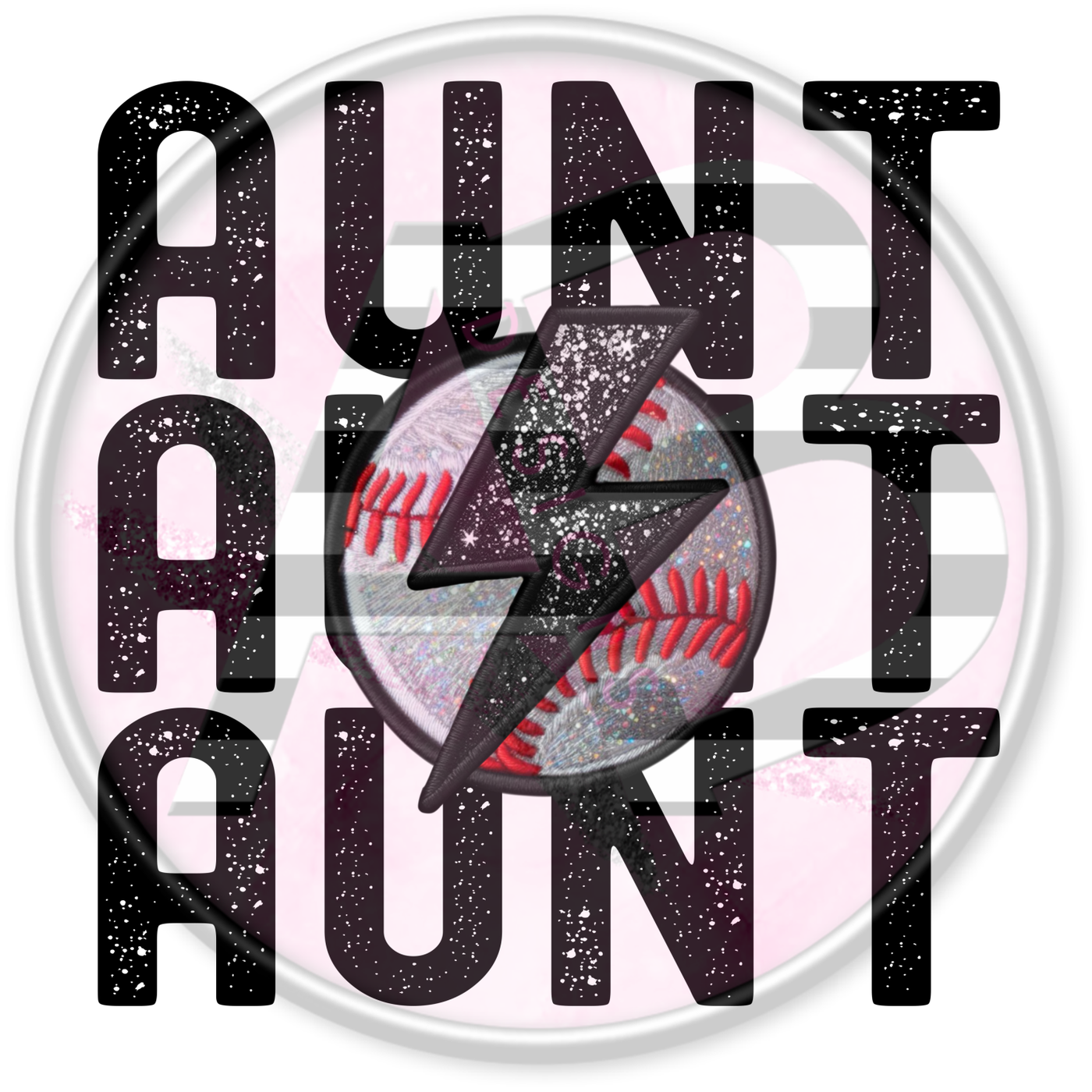 DTF Heat Transfer - Baseball Aunt 01