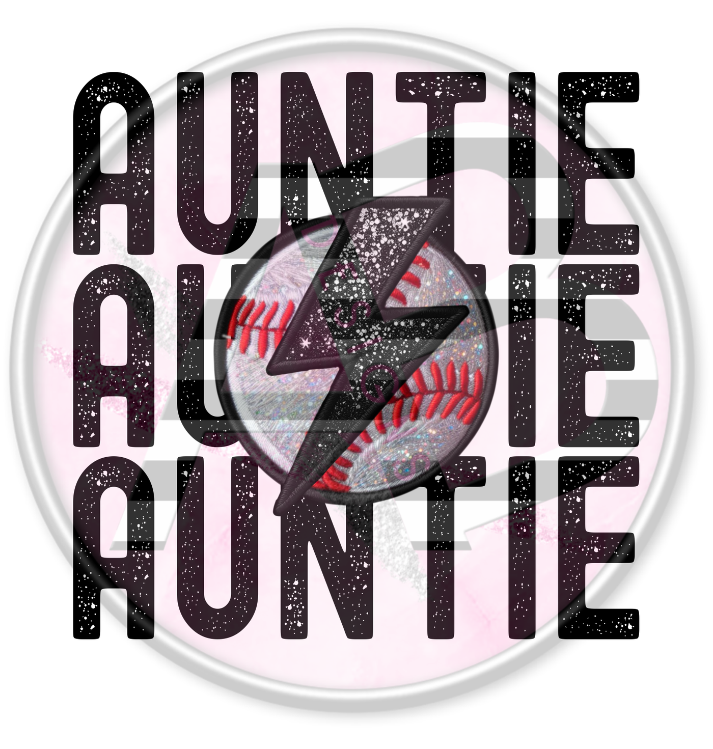 DTF Heat Transfer - Baseball Auntie 02