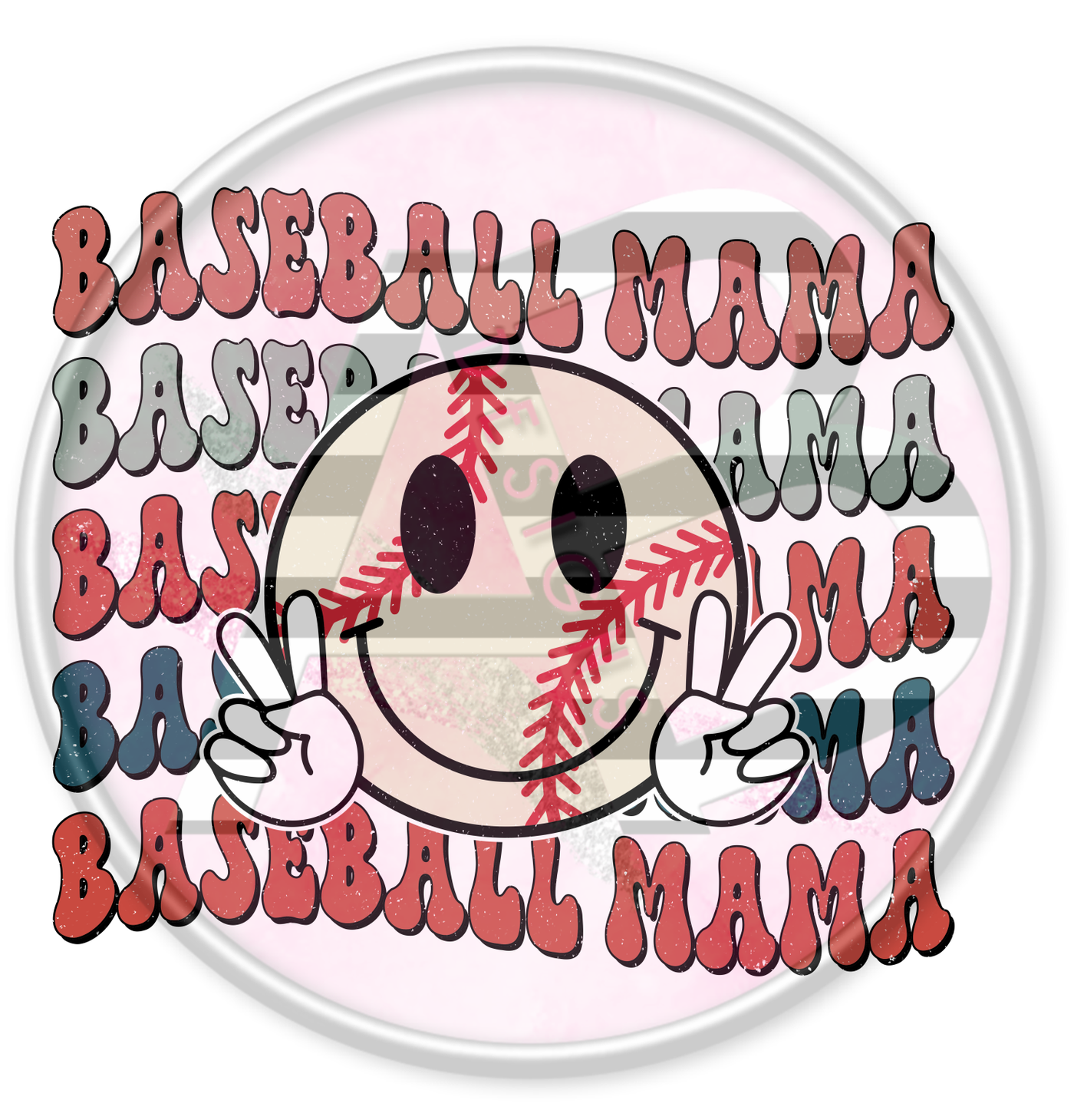 DTF Heat Transfer - Baseball Mama 01