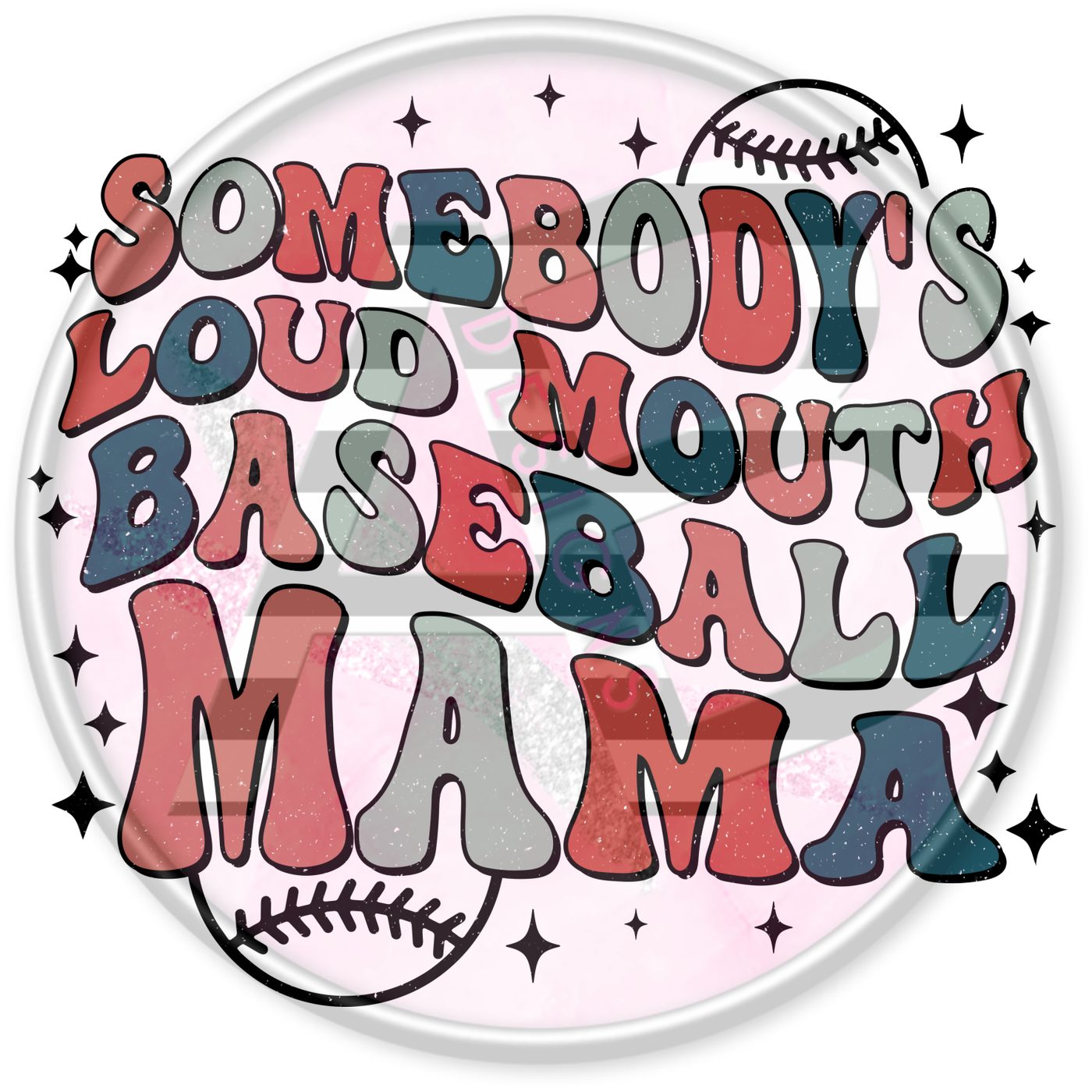 DTF Heat Transfer - Baseball Mama 03