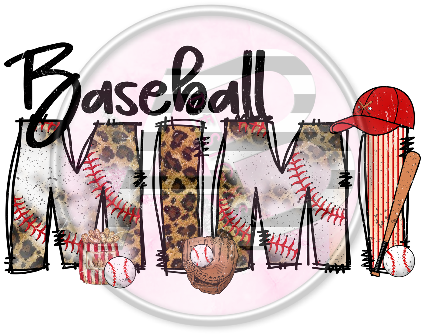 DTF Heat Transfer - Baseball Mimi 02