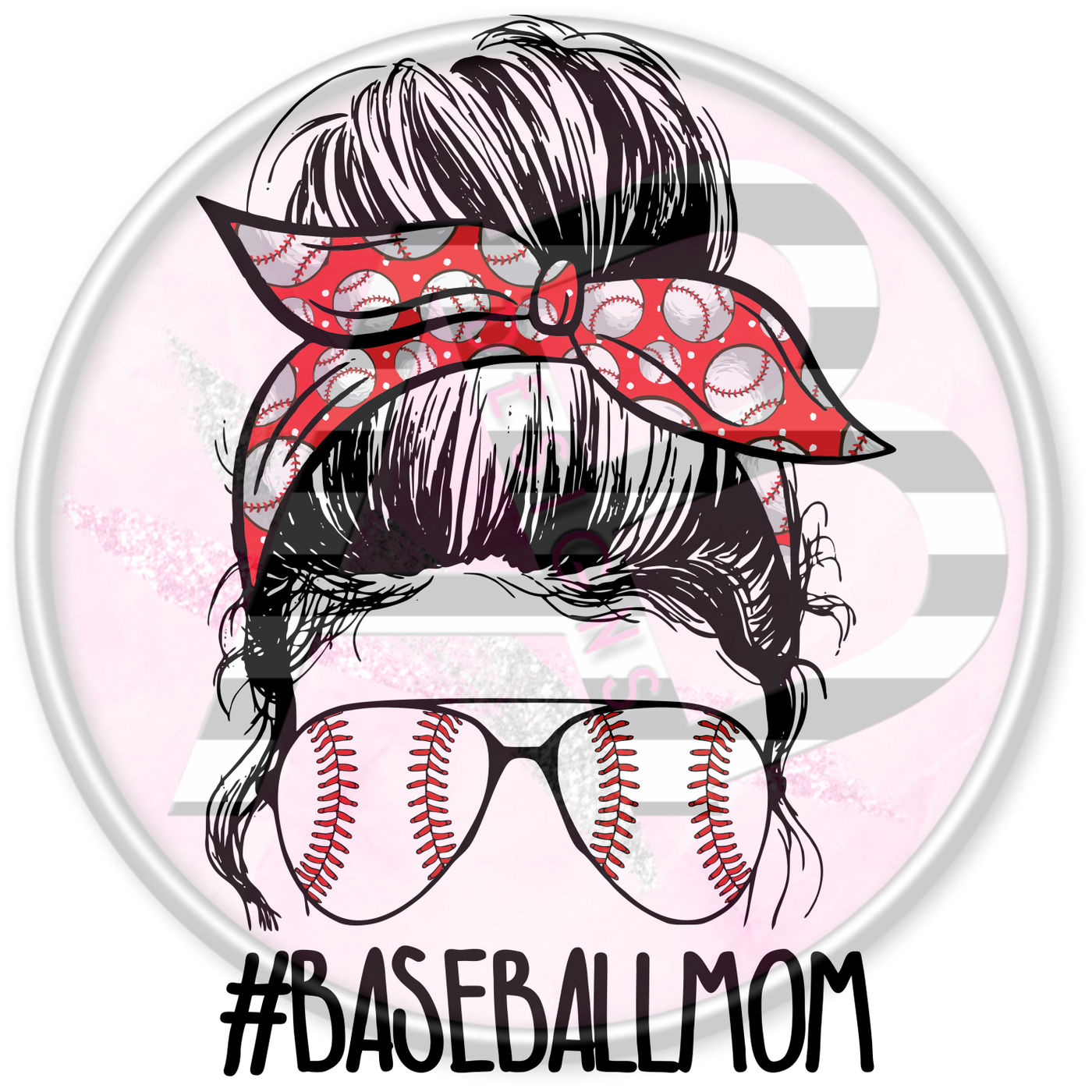 DTF Heat Transfer - Baseball Mom 02