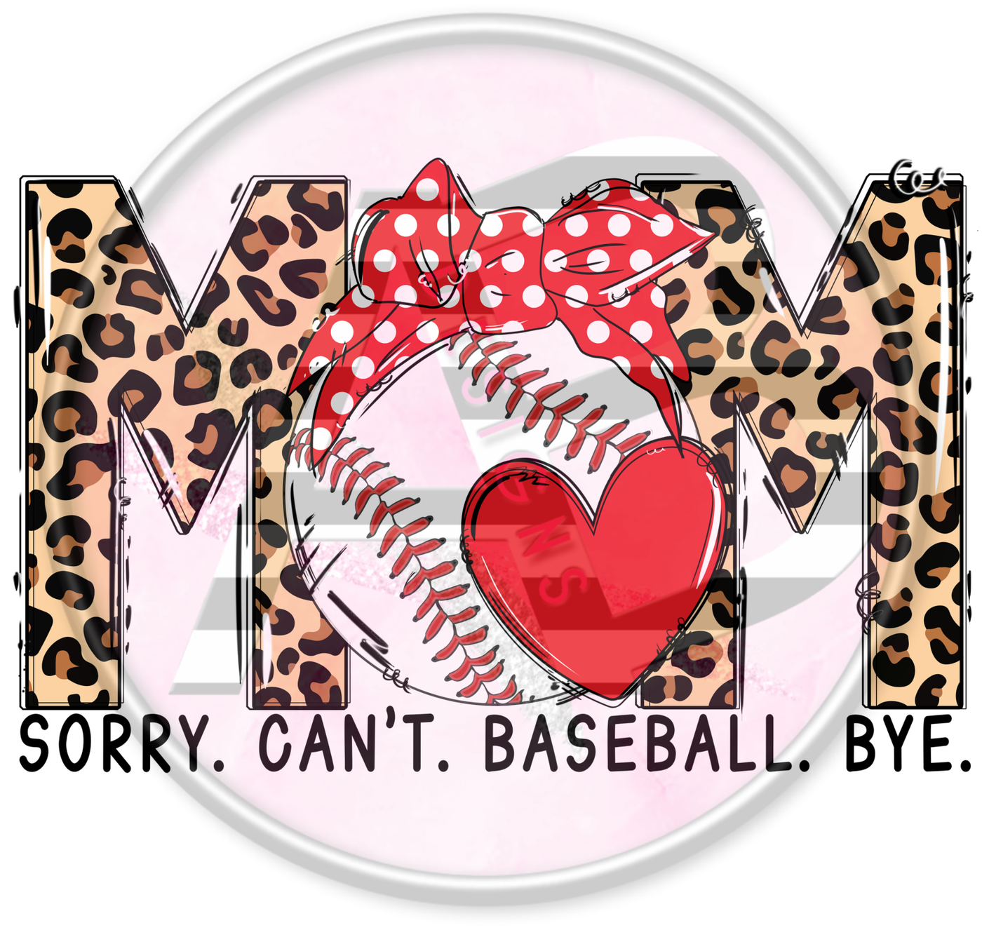 DTF Heat Transfer - Baseball Mom 10