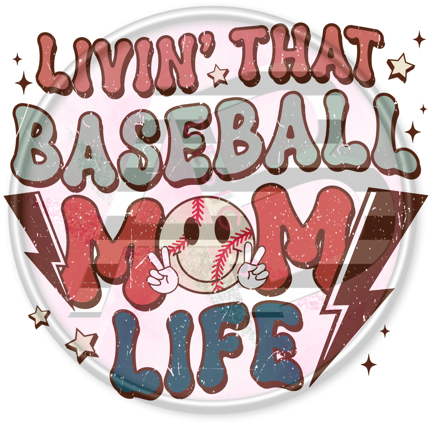 DTF Heat Transfer - Baseball Mom 16