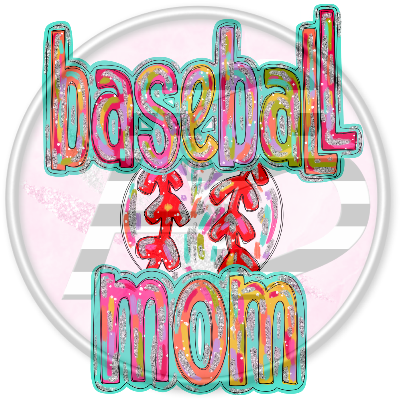 DTF Heat Transfer - Baseball Mom 20