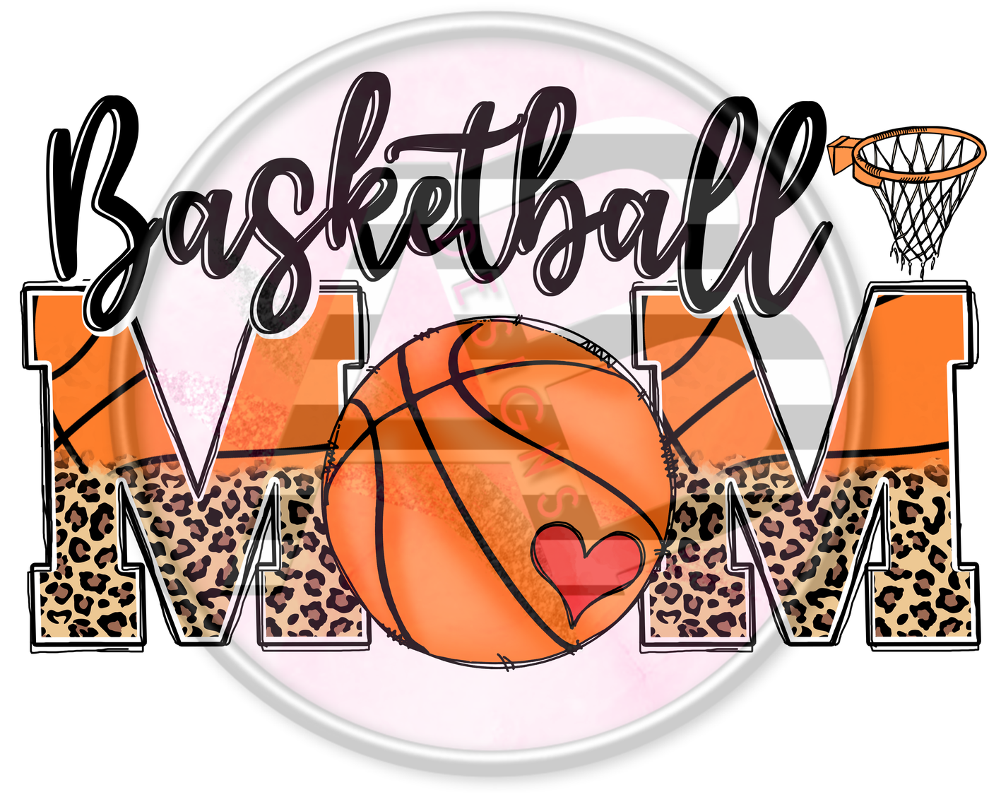 DTF Heat Transfer - Basketball Mom 05