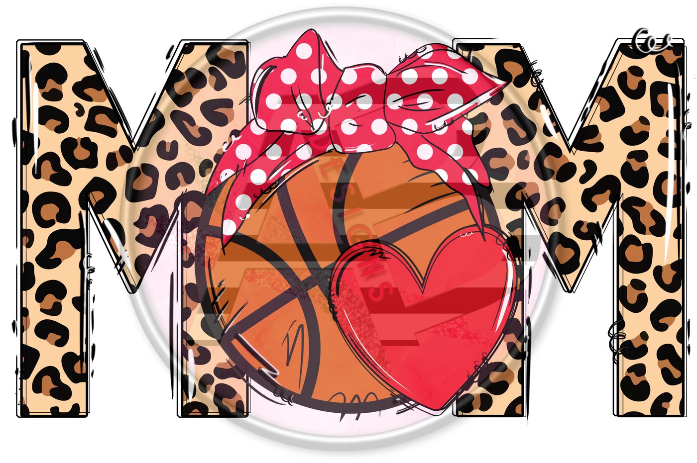 DTF Heat Transfer - Basketball Mom 06