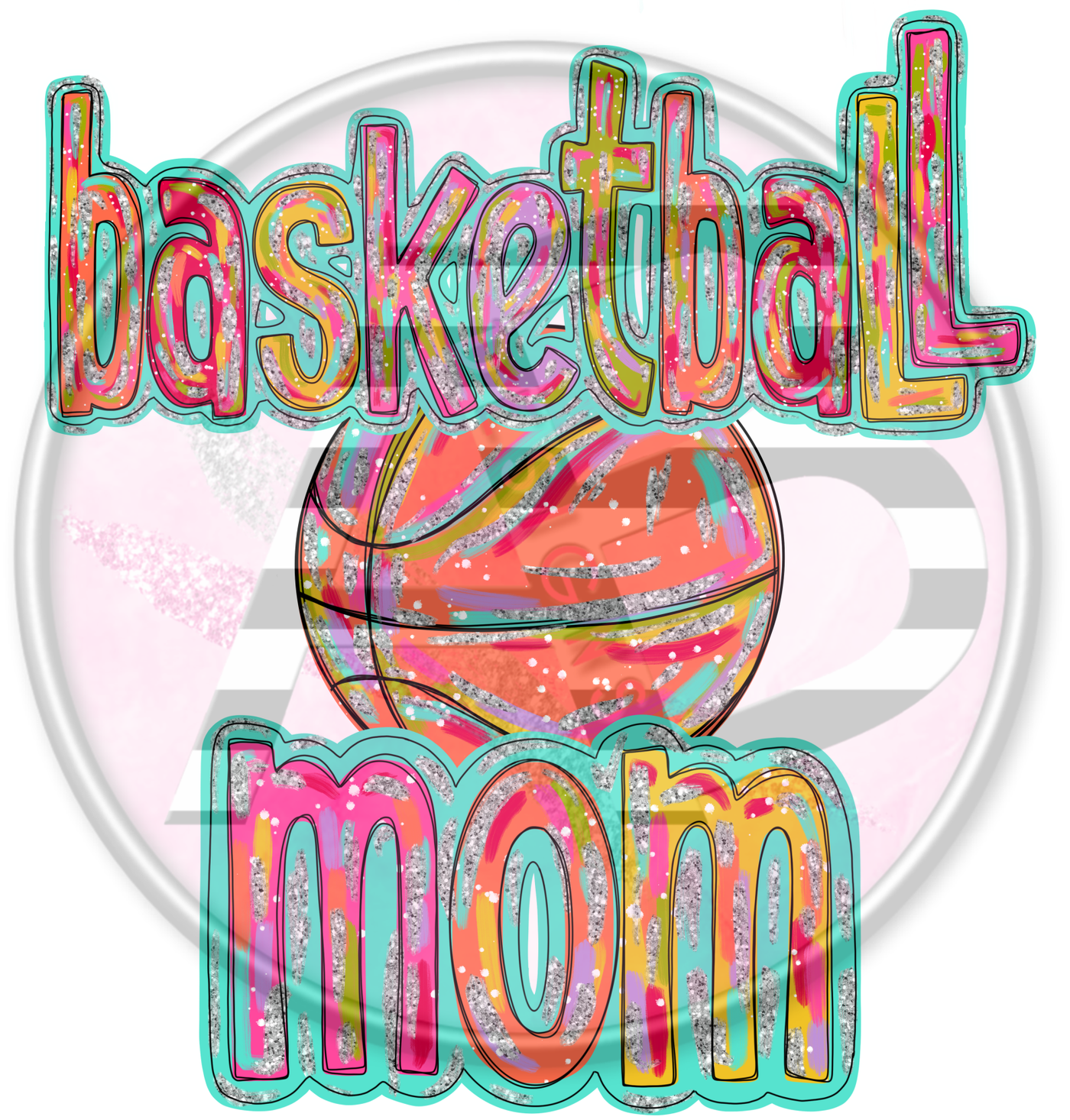 DTF Heat Transfer - Basketball Mom 12