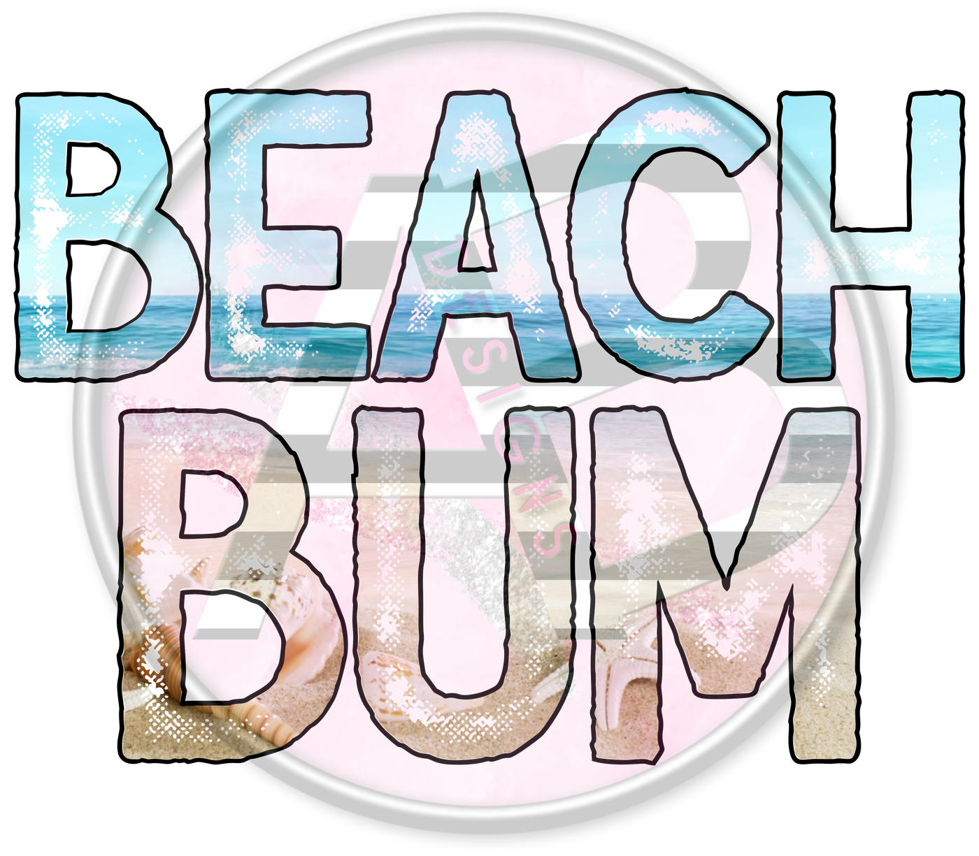 DTF Heat Transfer - Beach Bum 01