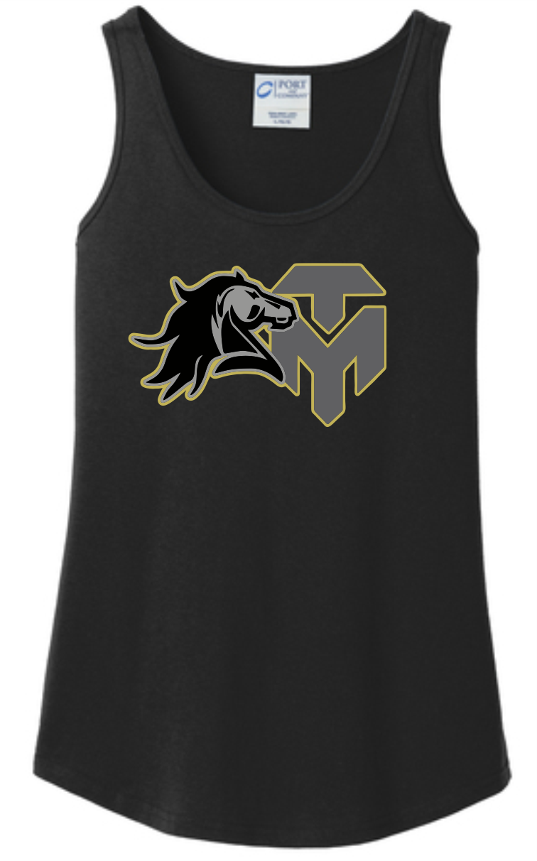 Trinity Mustangs - LPC54TT Port & Company® Ladies Core Cotton Tank Top