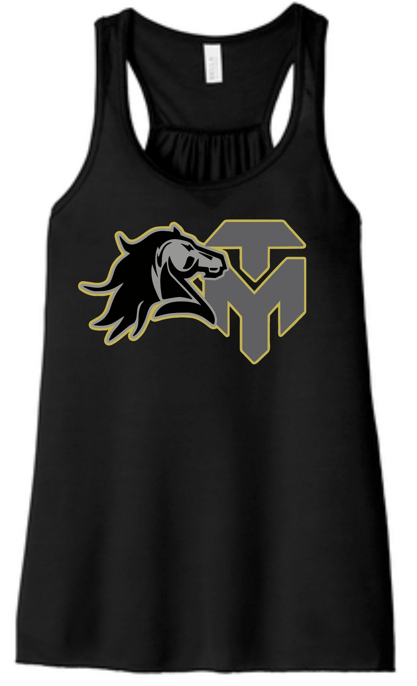 Trinity Mustangs - BC8800 BELLA+CANVAS ® Women’s Flowy Racerback Tank