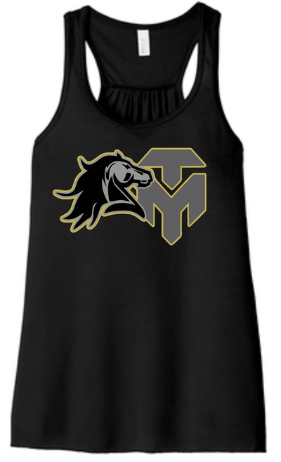 Trinity Mustangs - BC8800 BELLA+CANVAS ® Women’s Flowy Racerback Tank