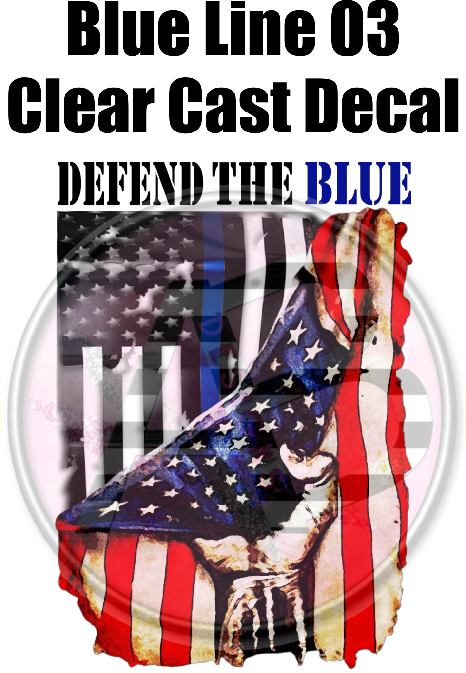 Blue Line 03 - Clear Cast Decal