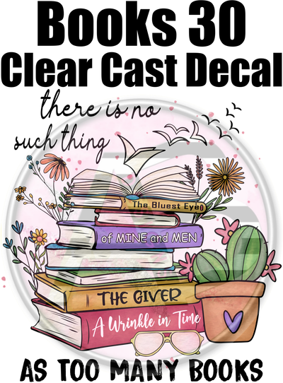 Books 30 - Clear Cast Decal - 277