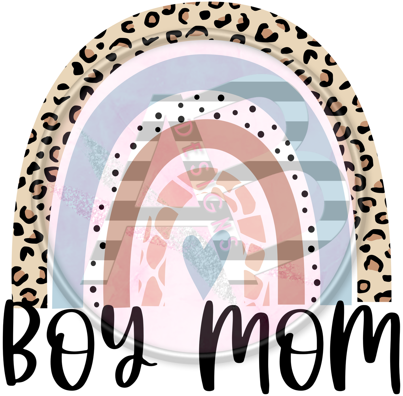 DTF Heat Transfer - Boy Mom 01