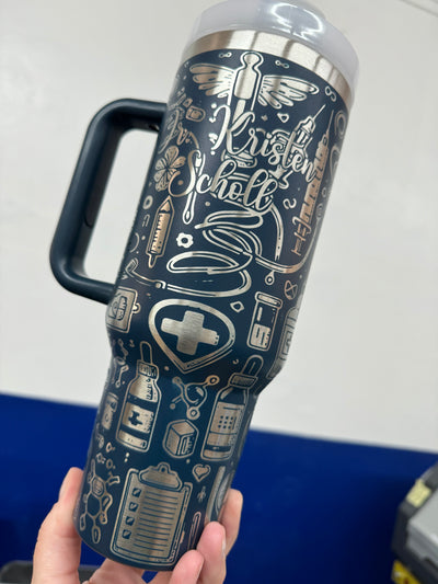 Medical Theme 40oz - Custom Laser Engraved